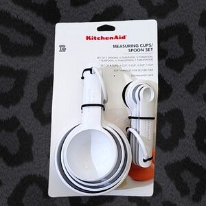 KitchenAid White Measuring Cups and Spoons Set